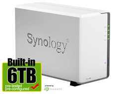 Synology DS216J 6-Terabyte (6TB) 2-Bay Gigabit iSCSI NAS Server