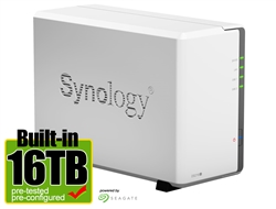 Synology DS216J 16-Terabyte (16TB) 2-Bay Gigabit iSCSI NAS Server